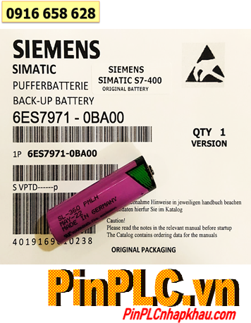 Siemens 6ES7971-0BA00, Pin nuôi nguồn Siemens 6ES7971-0BA00 lithium 3.6v AA 2400mAh (Xuất xứ ISRAEL)